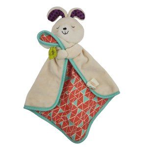 B Snugglies Bunny Rabbit Lovey Security Blanket Fluffy Bunz Crinkle Leaf Sensory